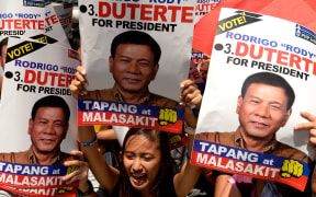 Rodrigo Duterte's supporters out for their candidate.