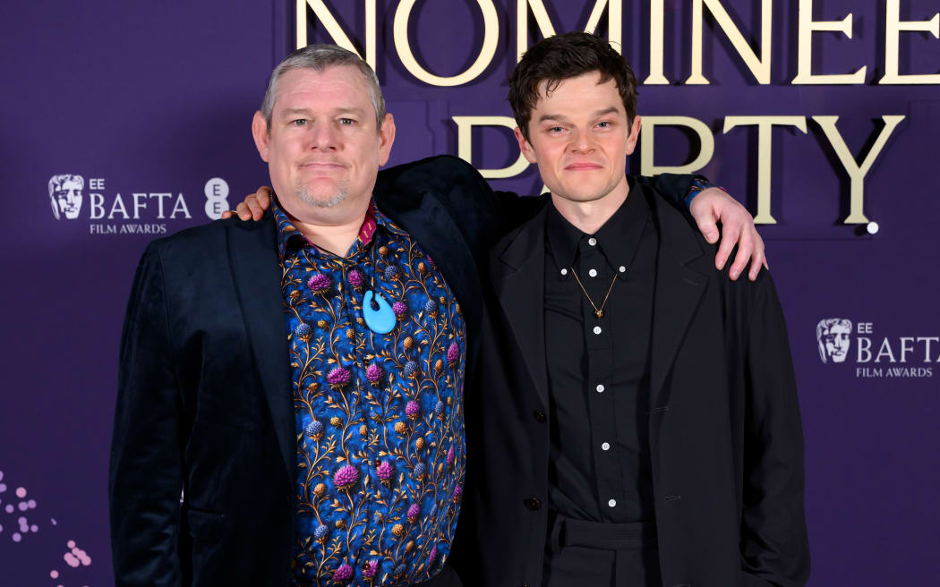 LONDON, ENGLAND - FEBRUARY 21: John Davidson and Robert Aramayo attend  the 2026 EE BAFTA Film Awards Nominees' Party at the National Portrait Gallery on February 21, 2026 in London, England. (Photo by Karwai Tang/WireImage)