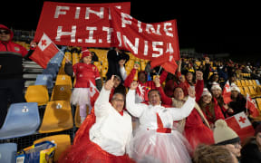 'Ikale Tahi fans cheering for Tonga against the All Blacks.