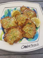 Courgette and feta fritters