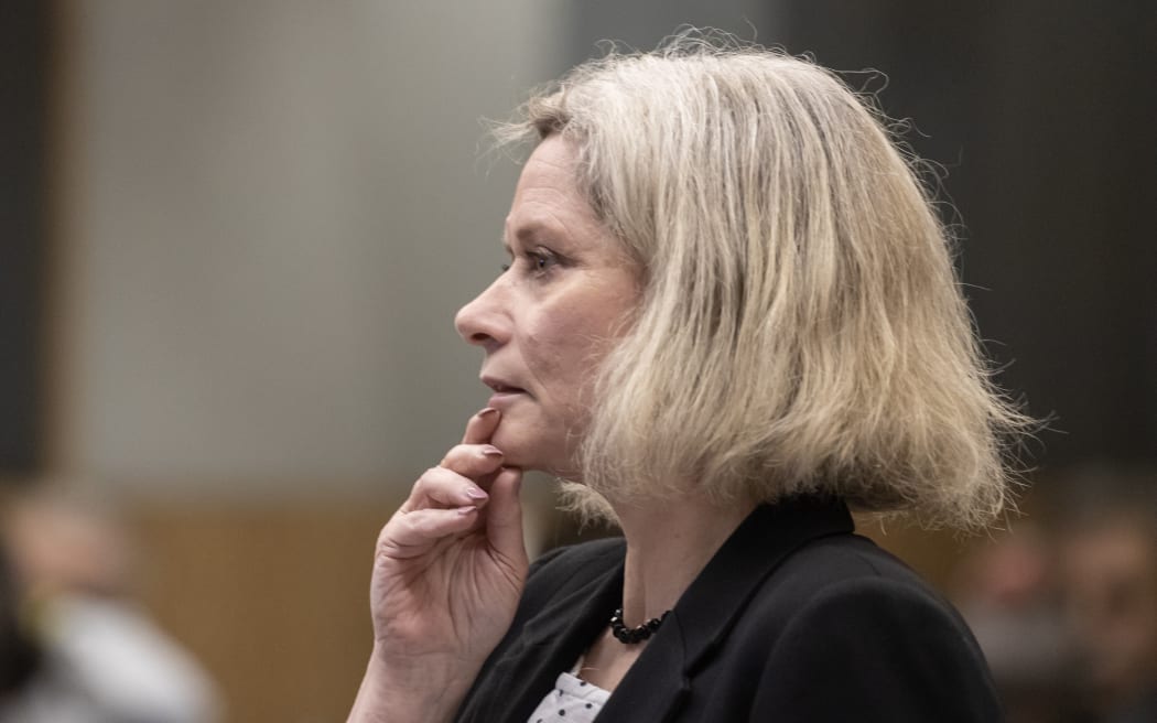 2nd November 2023 Iain McGregor/The Press/Pool
Christchurch Masjidain Attack Coronial hearing.
Nikki Pender Ð Counsel for some families cross-examines witness Dean Brown - St John.