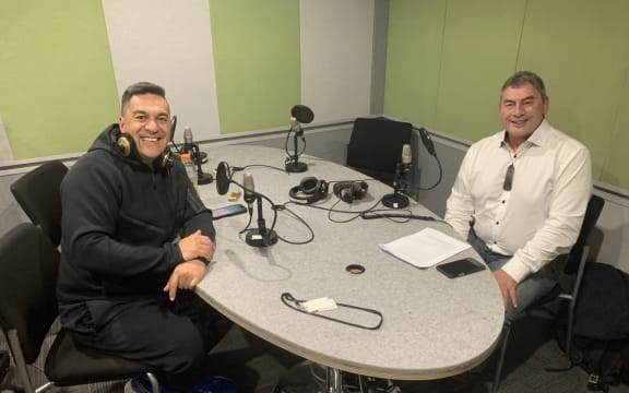 Julian Wilcox with Temuera Hall