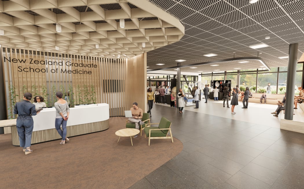 An artist’s impression of the new Division of Health Precinct at the University of Waikato, which will be home to the New Zealand Graduate School of Medicine.