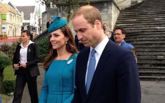 The Duke and Duchess of Cambridge leaving the Cathedral Church of St Paul.