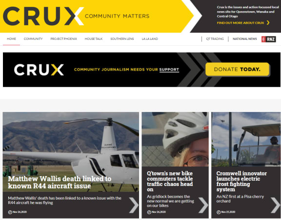 The Crux homepage