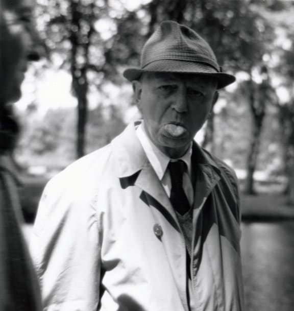 The Danish master, Carl Th. Dreyer, on location for Gertrud (1964).