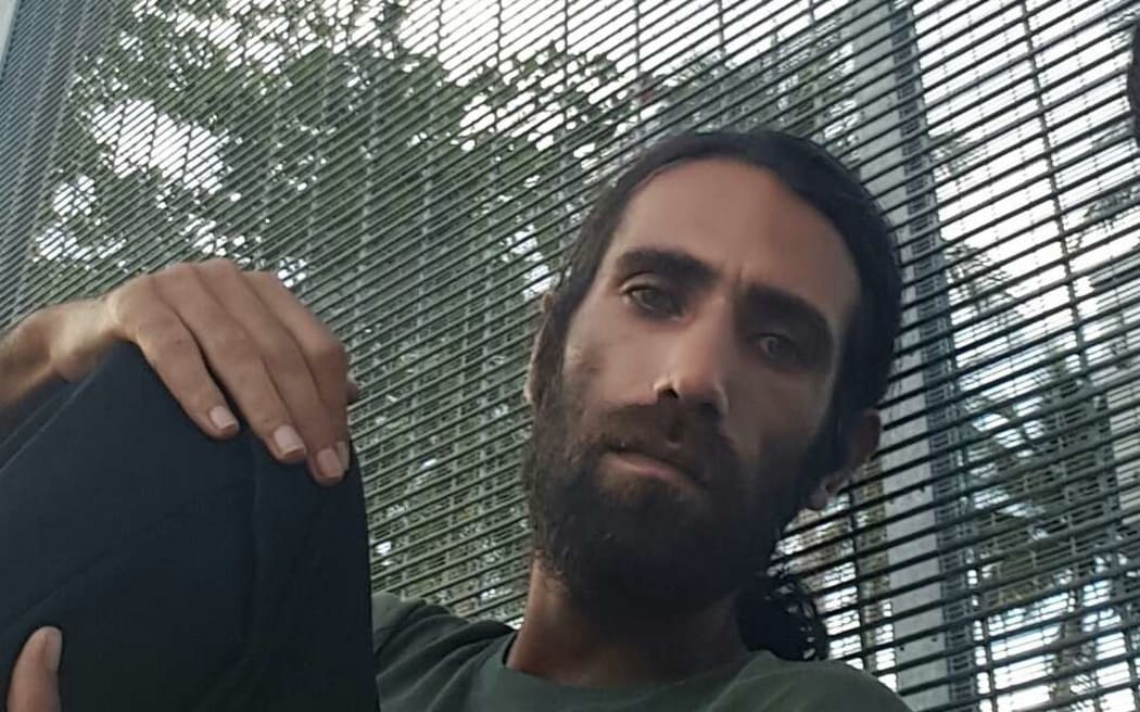 Behrouz Boochani at the Manus Island detention.