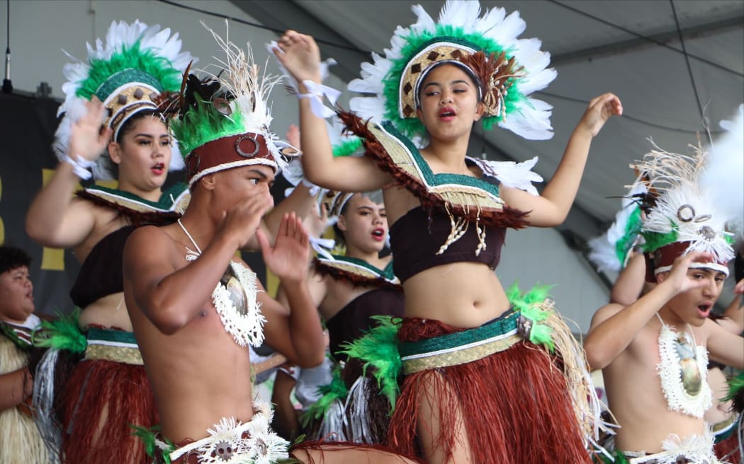 Mangere College Cook Islands group - day 2 Polyfest 2021.