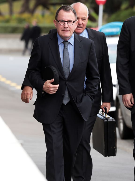 John Banks arriving at the Court of Appeal in Wellington.