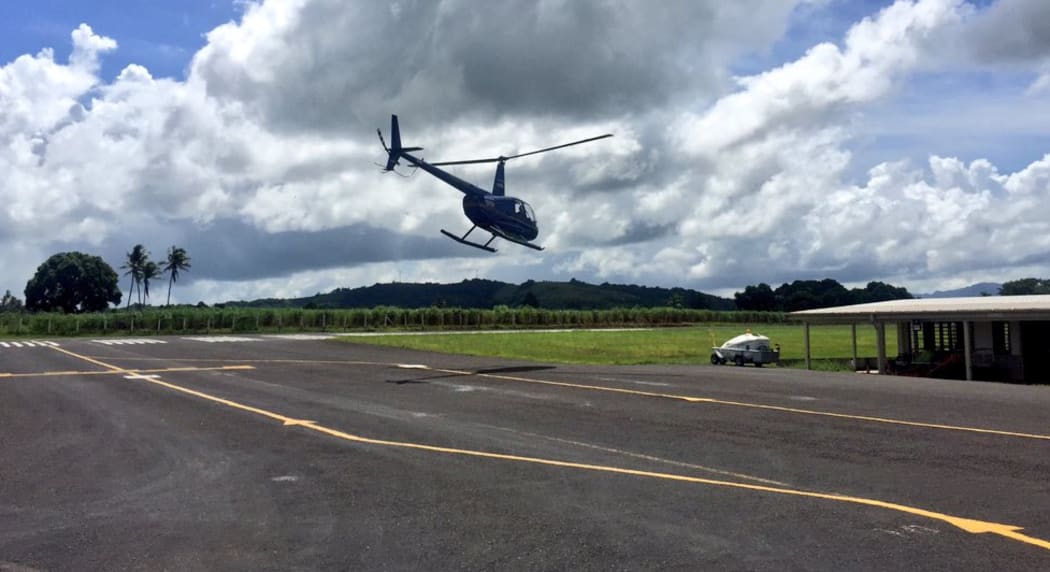Helicopter in Fiji search