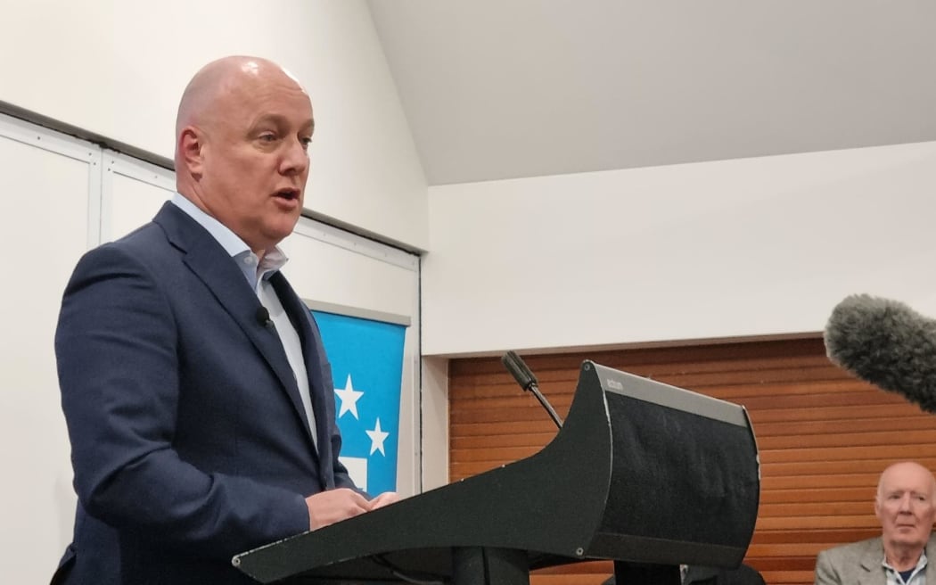 Christopher Luxon in New Plymouth