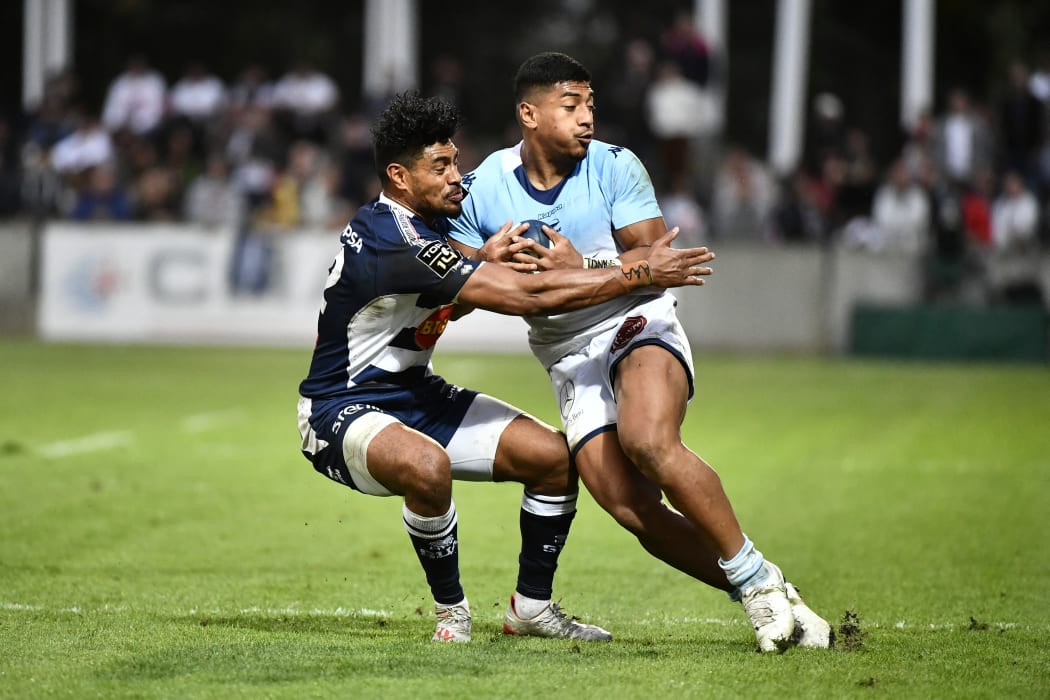 Tongan winger Latu Latunipulu in action for  Bayonne in 2019.