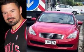 Denver Chance and his car, a bright red Nissan Skyline, which has not been seen since he disappeared.
