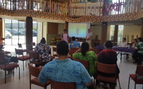 Bowel cancer meeting at the Congregational Christian Church of Samoa in Napier.