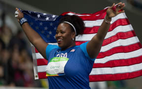 American shot putter Michelle Carter after beating Valerie Adams to Olympic gold in Rio.