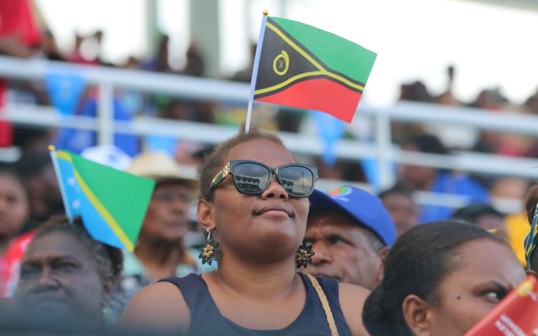 The 10,000 seat national stadium inside was packed but outside hundreds of people lined the nearby hills, and even climbing up on rooftops and trees to get a glimpse of the Pacific teams.