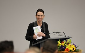 Prime Minister Jacinda Ardern, at Kaitao Intermediate School in Rotorua, announces free lunches for schools.