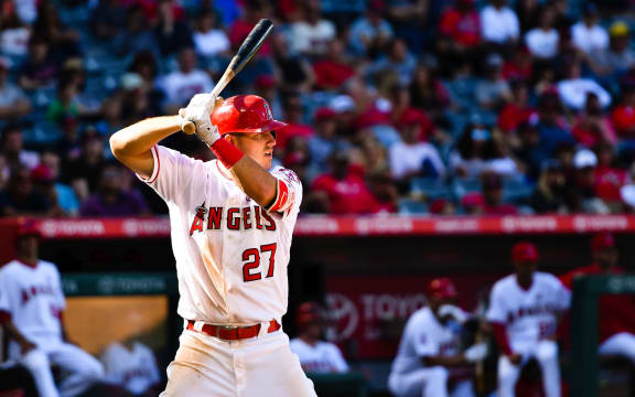 Los Angeles Angeles baseball player Mike Trout.