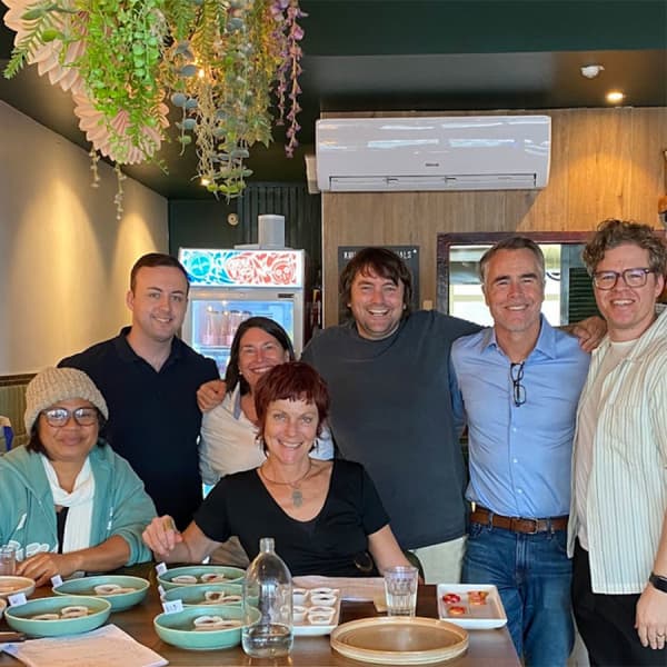 The judging panel for the Vegan Chocolate Awards on 28 April at Khu Khu Eatery in Ponsonby, Auckland.