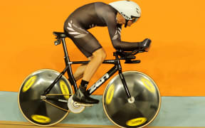 Sam Bewley riding for New Zealand in 2010.