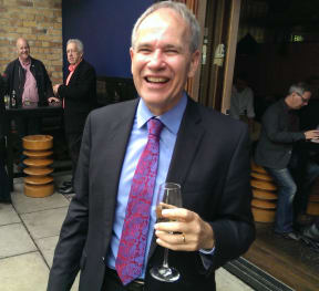 Len Brown celebrates his victory.