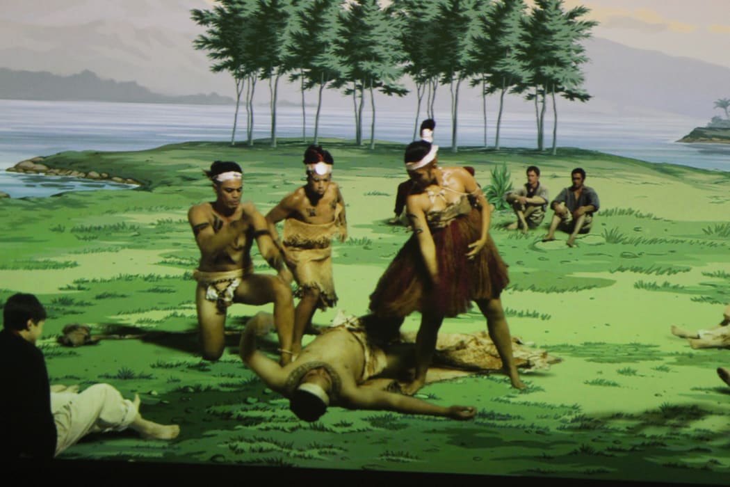 Lisa Reihana's work at the Venice Biennale.
