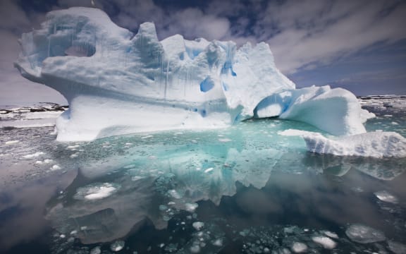 An Iceberg in the Penola Strait, Antarctic Peninsula, Antarctica.