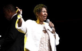 Aretha Franklin attends the Elton John AIDS Foundation's 25th Anniversary Gala in New York.