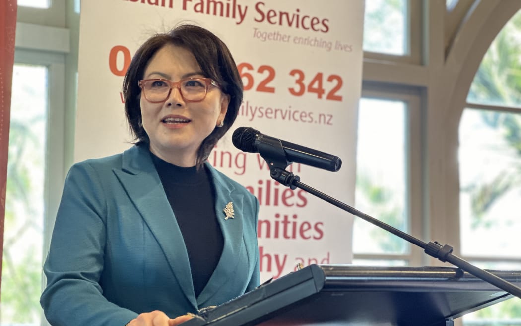 Minister for ethnic communities Melissa Lee. Inaugural Asian Mental Health and Wellbeing Summit, Auckland, Aug 14, 2024.