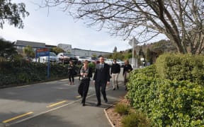 Health Minister Dr Shane Reti tours the Nelson Hospital grounds.