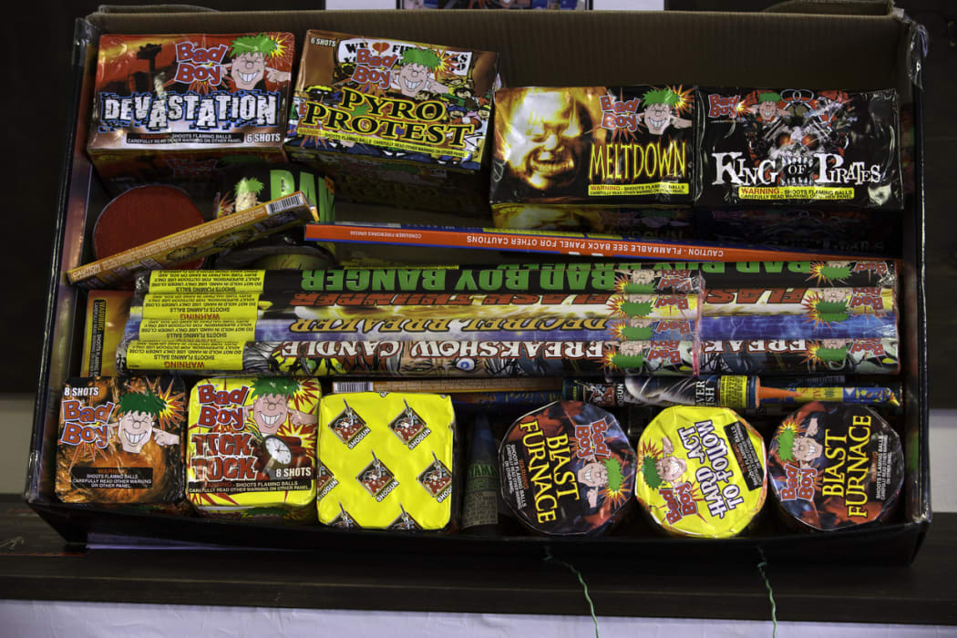 Box of bad boy fireworks