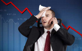Graph showing economic slump.