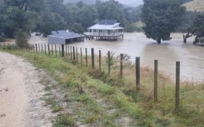 A rural Masterton district house in Te Kanuka Rd during a flooding event, which is likely to happen more often in Wairarapa in the future.