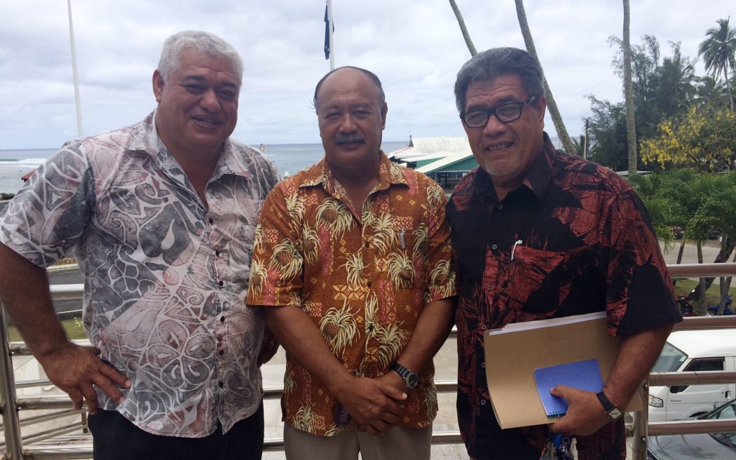 Cook Islands Democratic Party members William Heather, Tangata Vavia and Wilkie Rasmussen