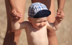 Baby on beach