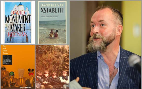 David Keenan and four of his novels.