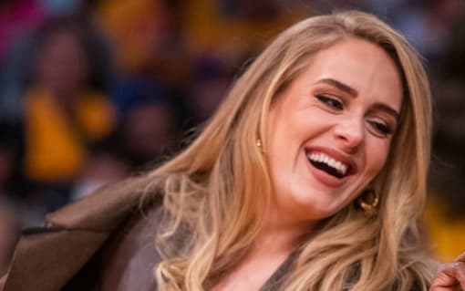 Singer Adele attends a game between the Golden State Warriors and the Los Angeles Lakers on October 19, 2021 at Staples Center, Los Angeles.