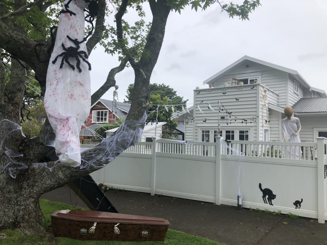 Gina von Sturmer’s family covered their home in Halloween decorations.