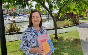 Heather Edmeades delivers books at playgrounds for young Northlanders to find and read.