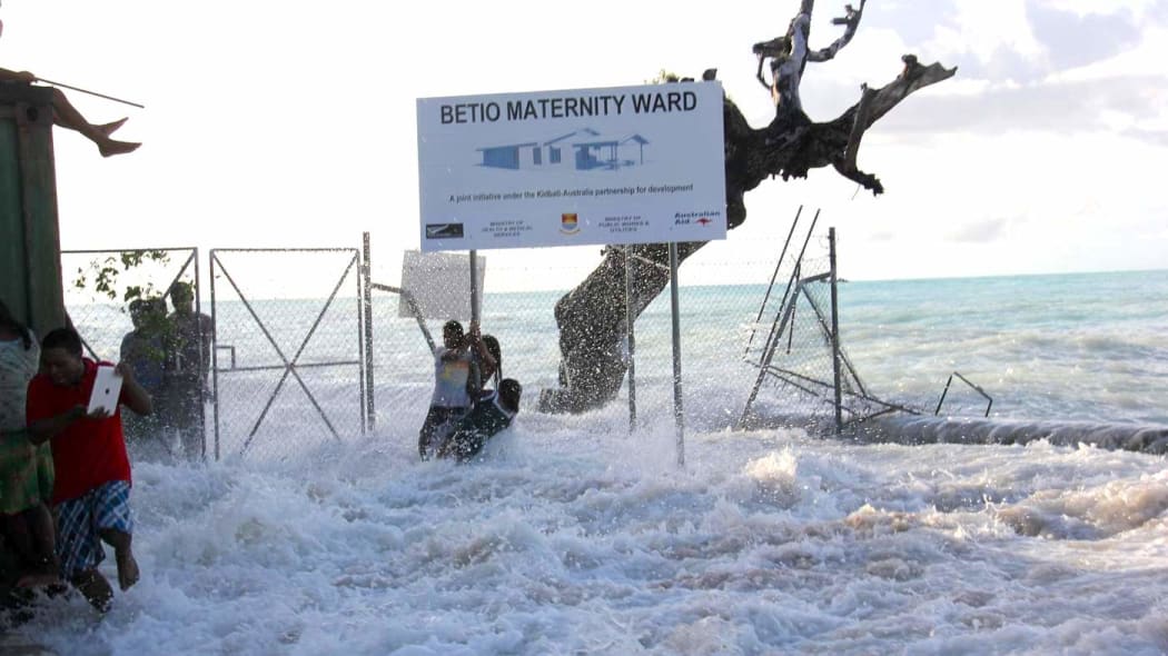 Kiribati flooding maternity centre Betio Kiribati government.