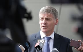 Prime Minister Bill English addresses reporters about his decision not to attend Waitangi Day celebrations.