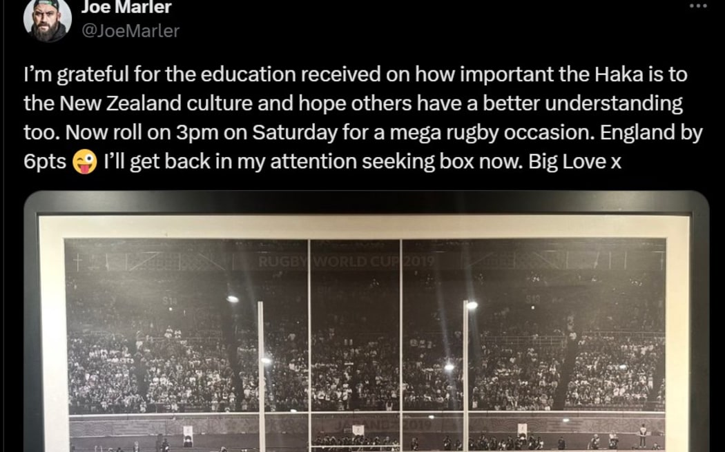 Joe Marler tweet apology.