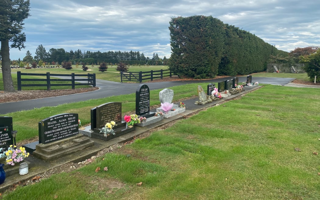 A spot between the old Bremner Lawn and the new Seafield Lawn at the Ashburton Cemetery is where council is considering locating a new toilet block.