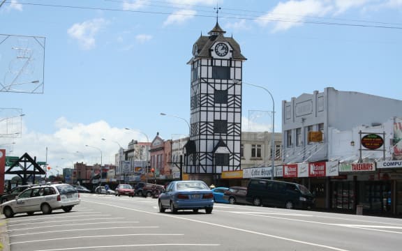 Stratford's Glockenspiel tower which plays the balcony scene from Shakespeare's Romeo and Juliet