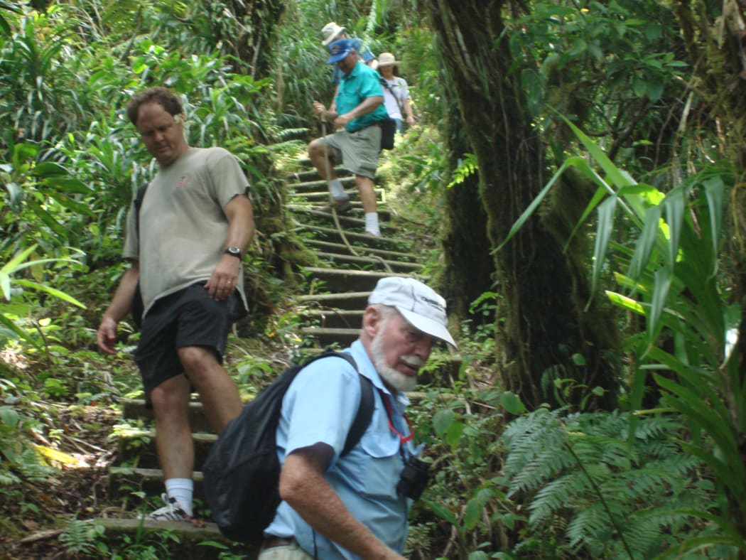 Visitors in an American Samoa park