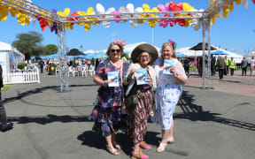 From left, Maree Hurst, Debbie Handisides and Marian Lippiatt set for a "girls day out".