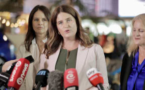 Ministers Nicola Willis, Louise Upston and Erica Stanford announce the government will loosen rules for 'digital nomad' tourist visas.