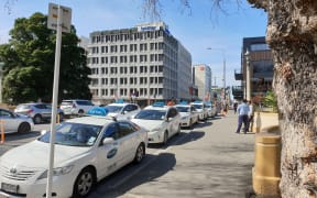 Four spaces are available at the taxi stand on the bridge on Hereford street, driver’s say competition is fierce to get a spot there.