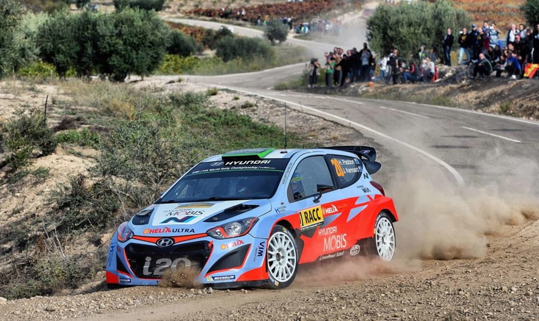 Hayden Paddon in action Rally Spain 2016.
