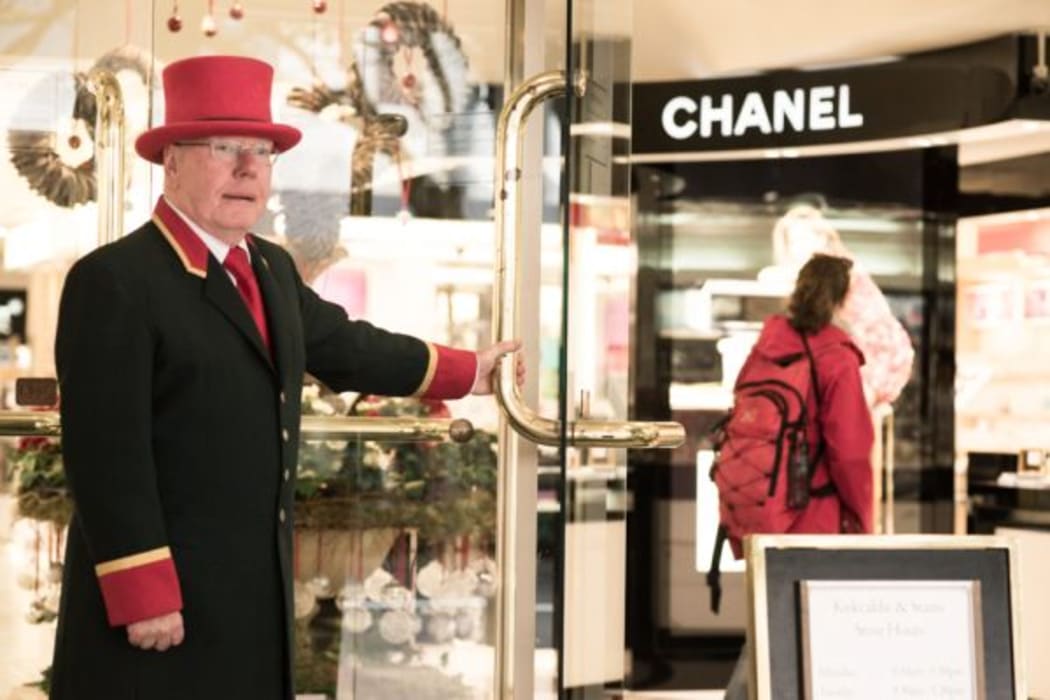 Kirkcaldie & Stains doorman Neville Wellbourn